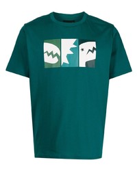 T-shirt à col rond imprimé vert foncé SPORT b. by agnès b.
