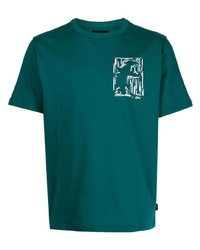 T-shirt à col rond imprimé vert foncé SPORT b. by agnès b.