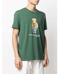 T-shirt à col rond imprimé vert foncé Polo Ralph Lauren