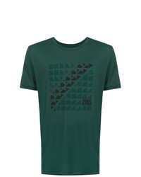 T-shirt à col rond imprimé vert foncé Track & Field