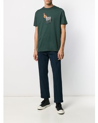 T-shirt à col rond imprimé vert foncé PS Paul Smith