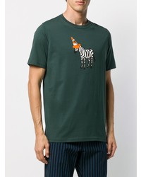 T-shirt à col rond imprimé vert foncé PS Paul Smith