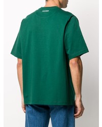 T-shirt à col rond imprimé vert foncé Kenzo