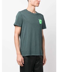 T-shirt à col rond imprimé vert foncé Zadig & Voltaire