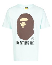 T-shirt à col rond imprimé vert menthe A Bathing Ape