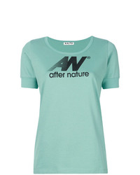 T-shirt à col rond imprimé vert menthe Aalto