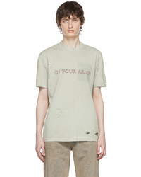 T-shirt à col rond imprimé vert menthe Acne Studios
