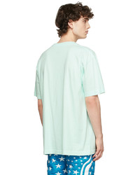 T-shirt à col rond imprimé vert menthe Come Back as a Flower