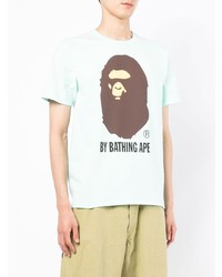 T-shirt à col rond imprimé vert menthe A Bathing Ape