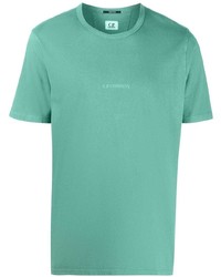 T-shirt à col rond imprimé vert menthe C.P. Company