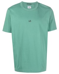 T-shirt à col rond imprimé vert menthe C.P. Company