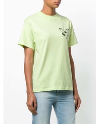 T-shirt à col rond imprimé vert menthe Golden Goose Deluxe Brand