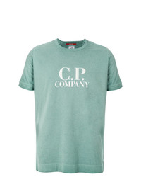 T-shirt à col rond imprimé vert menthe CP Company