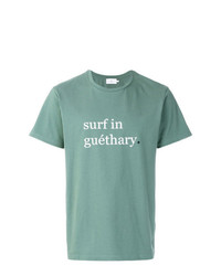 T-shirt à col rond imprimé vert menthe Cuisse De Grenouille