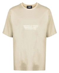 T-shirt à col rond imprimé vert menthe Enterprise Japan