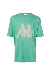 T-shirt à col rond imprimé vert menthe Faith Connexion