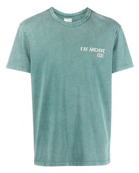 T-shirt à col rond imprimé vert menthe Fay