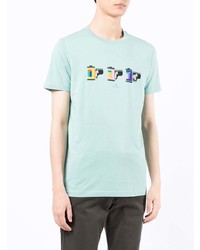 T-shirt à col rond imprimé vert menthe PS Paul Smith