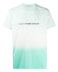 T-shirt à col rond imprimé vert menthe Givenchy