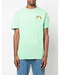 T-shirt à col rond imprimé vert menthe RIPNDIP