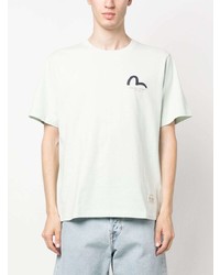 T-shirt à col rond imprimé vert menthe Evisu
