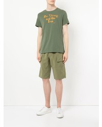 T-shirt à col rond imprimé vert menthe Kent & Curwen