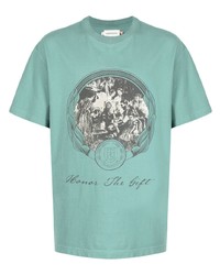T-shirt à col rond imprimé vert menthe HONOR THE GIFT