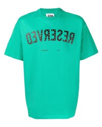 T-shirt à col rond imprimé vert menthe Izzue