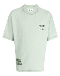 T-shirt à col rond imprimé vert menthe Izzue