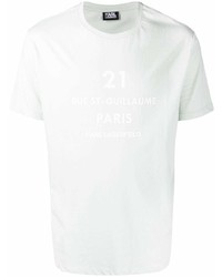 T-shirt à col rond imprimé vert menthe Karl Lagerfeld