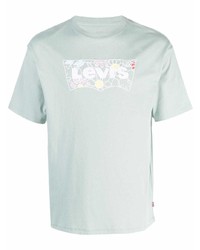 T-shirt à col rond imprimé vert menthe Levi's