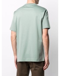 T-shirt à col rond imprimé vert menthe Z Zegna