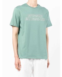 T-shirt à col rond imprimé vert menthe Armani Exchange