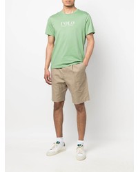 T-shirt à col rond imprimé vert menthe Polo Ralph Lauren