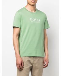 T-shirt à col rond imprimé vert menthe Polo Ralph Lauren