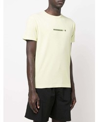 T-shirt à col rond imprimé vert menthe Stone Island