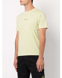 T-shirt à col rond imprimé vert menthe Stone Island