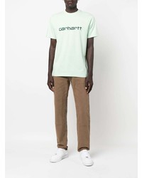 T-shirt à col rond imprimé vert menthe Carhartt WIP