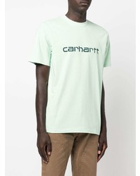 T-shirt à col rond imprimé vert menthe Carhartt WIP