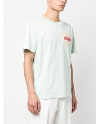 T-shirt à col rond imprimé vert menthe Bally