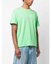 T-shirt à col rond imprimé vert menthe GUESS USA