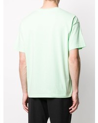 T-shirt à col rond imprimé vert menthe VERSACE JEANS COUTURE