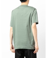 T-shirt à col rond imprimé vert menthe Ermenegildo Zegna