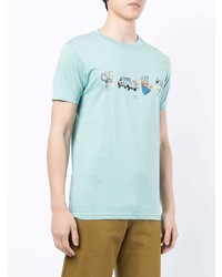 T-shirt à col rond imprimé vert menthe PS Paul Smith