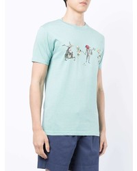 T-shirt à col rond imprimé vert menthe PS Paul Smith