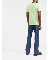 T-shirt à col rond imprimé vert menthe Moschino