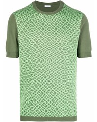 T-shirt à col rond imprimé vert menthe Malo