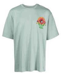 T-shirt à col rond imprimé vert menthe MARKET