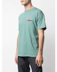 T-shirt à col rond imprimé vert menthe Supreme