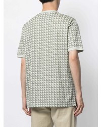 T-shirt à col rond imprimé vert menthe Giorgio Armani